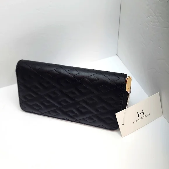 HALSTON WOMEN'S WALLET, BLACK COLOR WITH ZIPPER - Picture 11 of 15